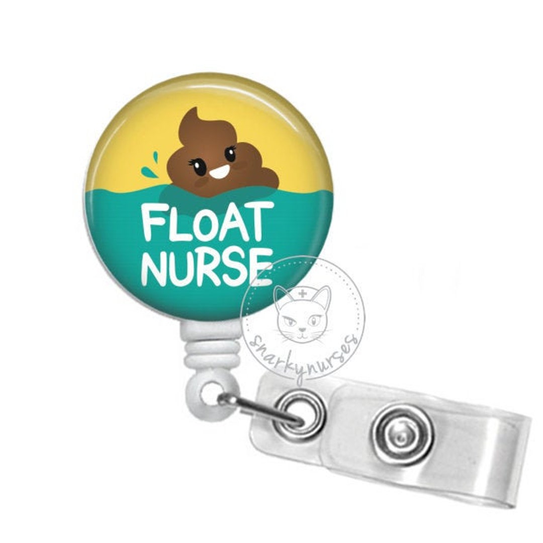 Float Nurse Float Pool Retractable Badge Reel Funny Skeleton Badge Holder,  Heavy Duty Reel, Lanyard, Medical Badges 