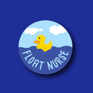 Float Nurse Badge Reel Topper: Interchangeable Rubber Duck Design