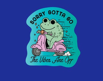 Badge Reel Topper: Funny Nurse Frog Design (Sorry Gotta Go, Interchangeable)