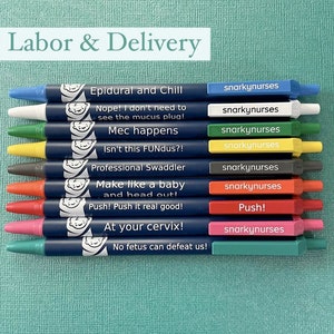 Labor & Delivery Snarky Pens Black ink pens for Nurses, CNAs, Nurse Practitioners Funny Pens for Nurses Nurse Pens Nurse Gifts OB image 3