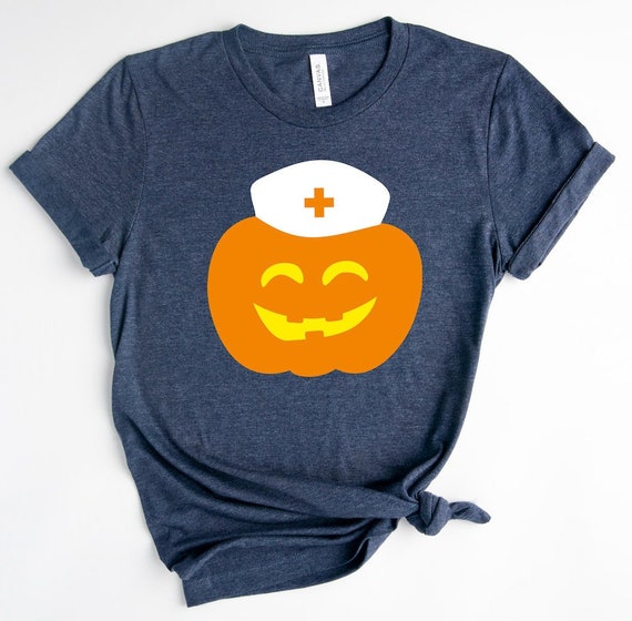 Nurse Jackolantern Shirt, Halloween Humor (Unisex Tee)