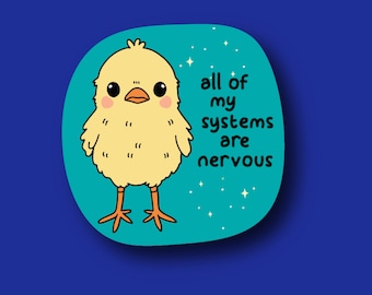 Badge Reel Topper: Funny Nurse Quote with Chick (Interchangeable Adhesive)