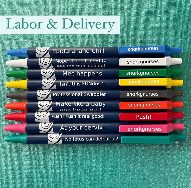 Snarky Pens Black ink pens for Nurses CNAs Nurse Etsy