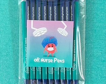 Operating Room Snarky Pens! Black ink pens for Nurses, Periop Nurse | Funny Pens for Nurses | Nurse Pens | Nurse Gifts | OR Nurse |