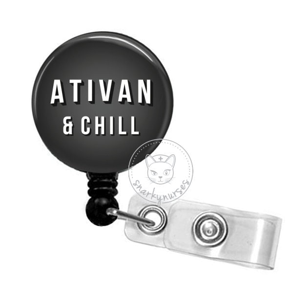 Funny Ativan Badge Reel, Let's Take a Ride on the Ativan Badge Pull, ICU Nurse  Badge