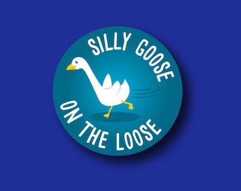 Badge Reel Topper: Silly Goose Design - Interchangeable Nurse Clip