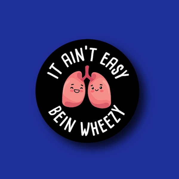 Nurse Badge Reel Topper, Funny Lungs Design (Interchangeable, Retractable ID)