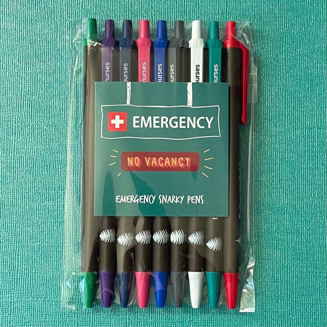 Snarky Pens Black ink pens for Nurses CNAs Nurse Etsy