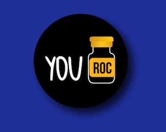 Badge Reel Topper: Nurse You ROC Design (Interchangeable, Retractable)