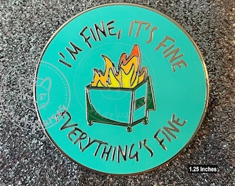 Dumpster Fire Nurse Pin: Funny Badge Accessory (Hard Enamel)