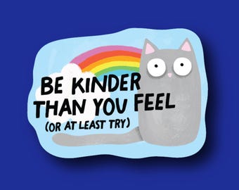 Healthcare Badge Reel Topper Topper, Acrylic, Be Kinder Than You Feel (Swappable)
