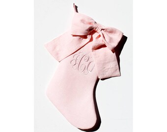 pink bow christmas stocking babys first holiday stocking girls christmas stocking personalized holiday - Girl Christmas Stocking pink bow christmas stocking babys first holiday stocking girls christmas stocking personalized holiday - Girl Christmas Stocking