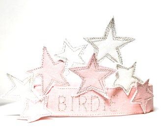 Birthday Crown, Flower Girl Crown, Birthday Crown, Personalized Girls Birthday, Babys First Birthday, Girls Costume, Girls Accessory
