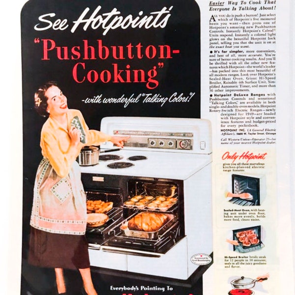 Hotpoints Electric Ranges - Vintage Advertisement