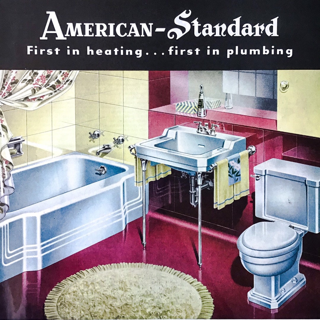 American Standard Plumbing Vintage Advertisement Etsy