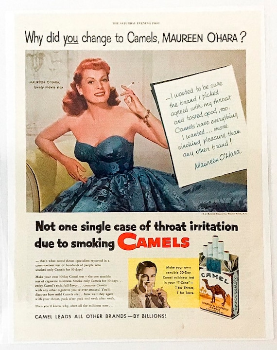 camel cigarettes flavor RJR promotes ice to get around Calif flavored tobacco sales ban Stanton Glantz blog Camel Cigarettes - Vintage Advertisement
