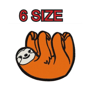 Multiple size embroidery design sloth  instant download files patterns digital machine stitch  mini maxi pes dst…