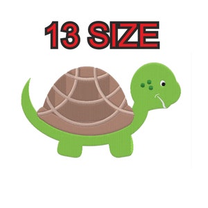 Embroidery design turtle baby Multiple size embroidery silhouette patch instant download files patterns digital machine stitch