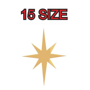 Può includere: Una stella dorata a 10 punte, dimensione 15.