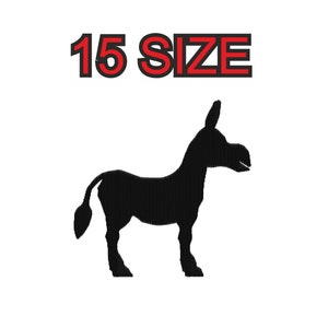 Puede incluir: Silueta negra de un burro, 15 TAMAÑO.