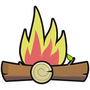 Stickdatei Feuer Camp Flamme Multiple Size Silhouette Patch Sofort Download Datei Muster maschinensticken mini maxi pes dst...