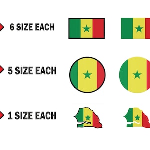 Multiple size Embroidery machine flag banner senegal  country design files instant download files patterns pes dst map round roundel