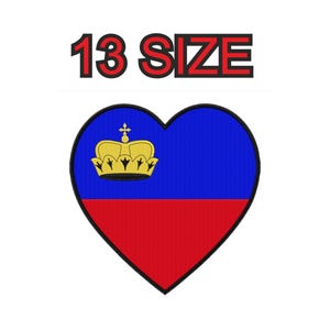 Embroidery design flag macedonia macedonian heart country Multiple size patch instant download files pattern digital machine stitch pes ds