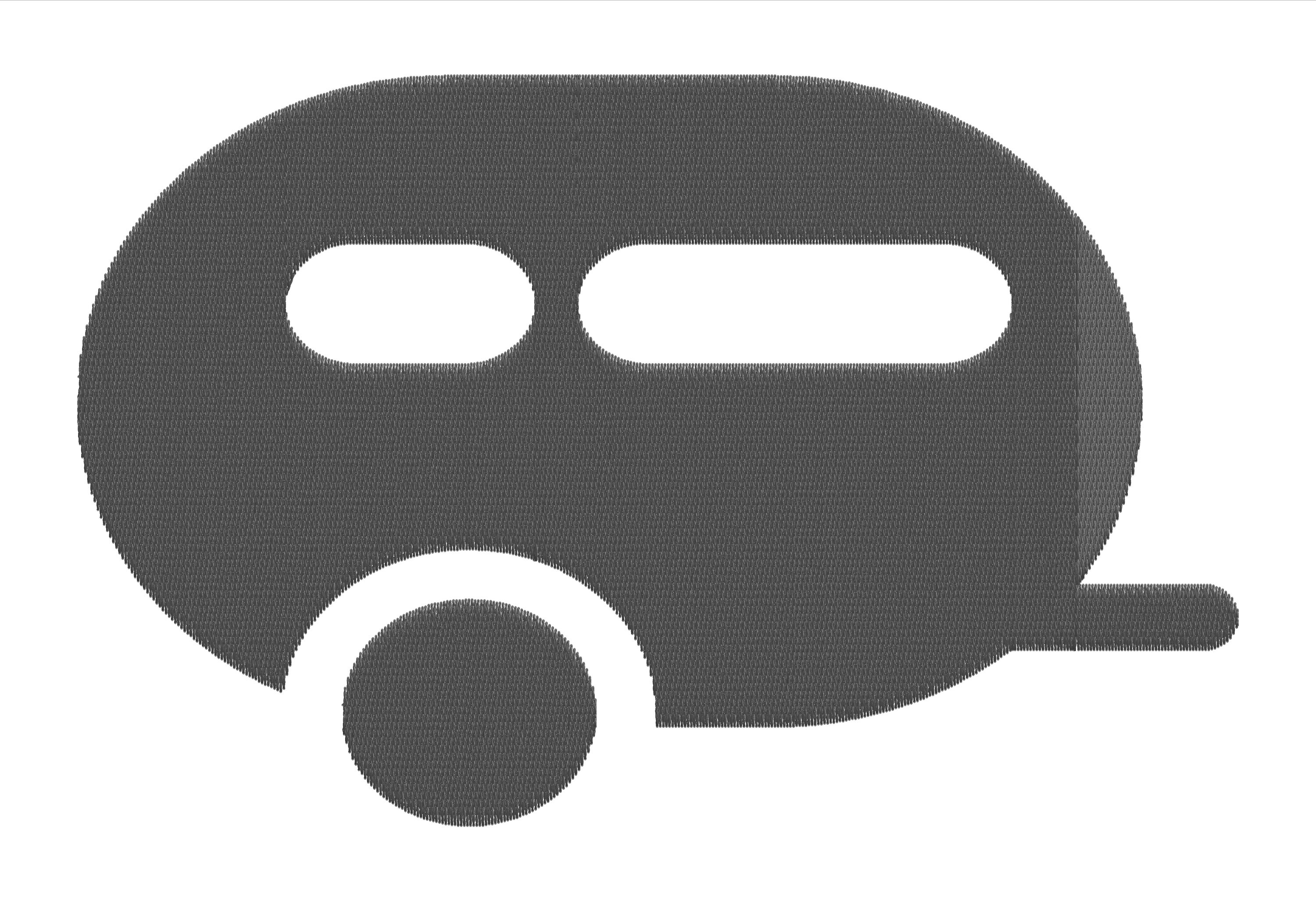 Caravan Cards Pattern Embroidery Design Caravan Camper Multiple Size Silhouette Patch Instant ...