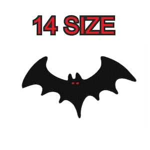 Peut inclure: Silhouette de chauve-souris noire avec des yeux rouges. 14 TAILLE.