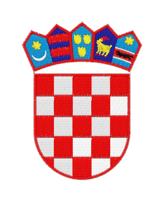 Patch Bandiera Croazia 7x4,5 Cm &ndash; Ricamato Con Termoadesivo &ndash; Nuovo