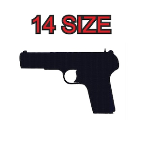 Pistola de diseño de bordado Pistoleta de tamaño múltiple parche de silueta descarga instantánea archivos patrones máquina digital puntada mini maxi pes dst...