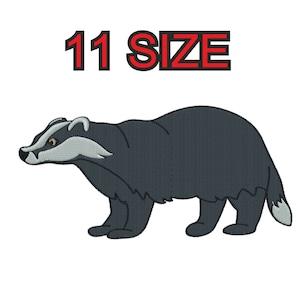 Embroidery design badger Multiple size embroidery design silhouette patch instant download files patterns digital machine stitch