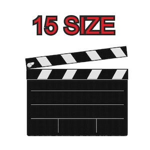 Embroidery design movie clapboard clapper clapperboard Multiple size embroidery patch instant download files patterns digital machine