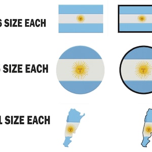 Multiple size Embroidery machine flag banner argentina  country design files instant download files patterns pes dst map round roundel