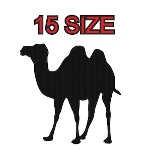 Embroidery design camel  Multiple size silhouette patch instant download files patterns digital machine stitch  mini maxi little pes dst…