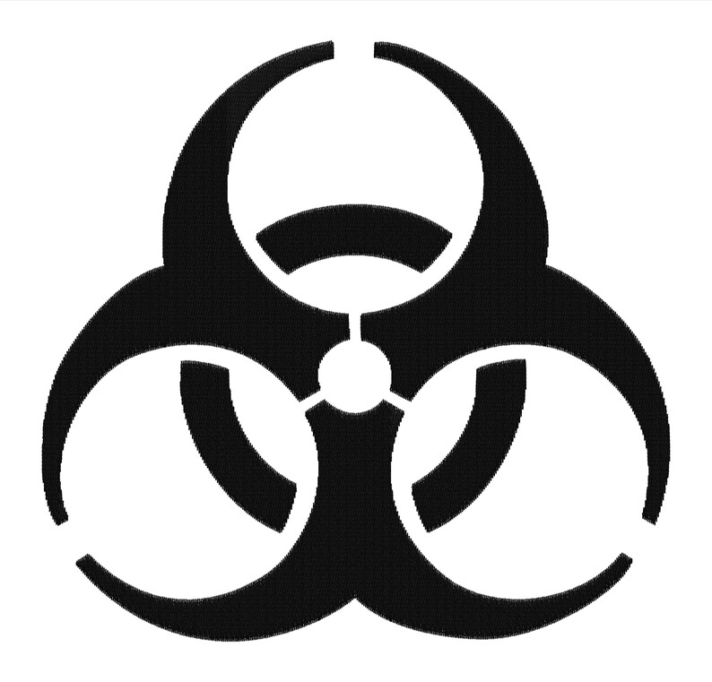 Embroidery Design Biohazard Symbol Multiple Size Patch Instant Download ...
