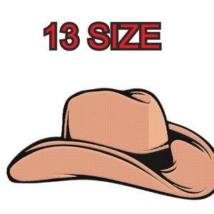 Peut inclure: Un chapeau de cowboy marron avec un bandeau noir. 13 TAILLE.