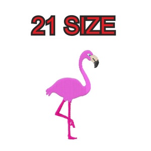 Peut inclure: Broderie de flamant rose, taille 21.