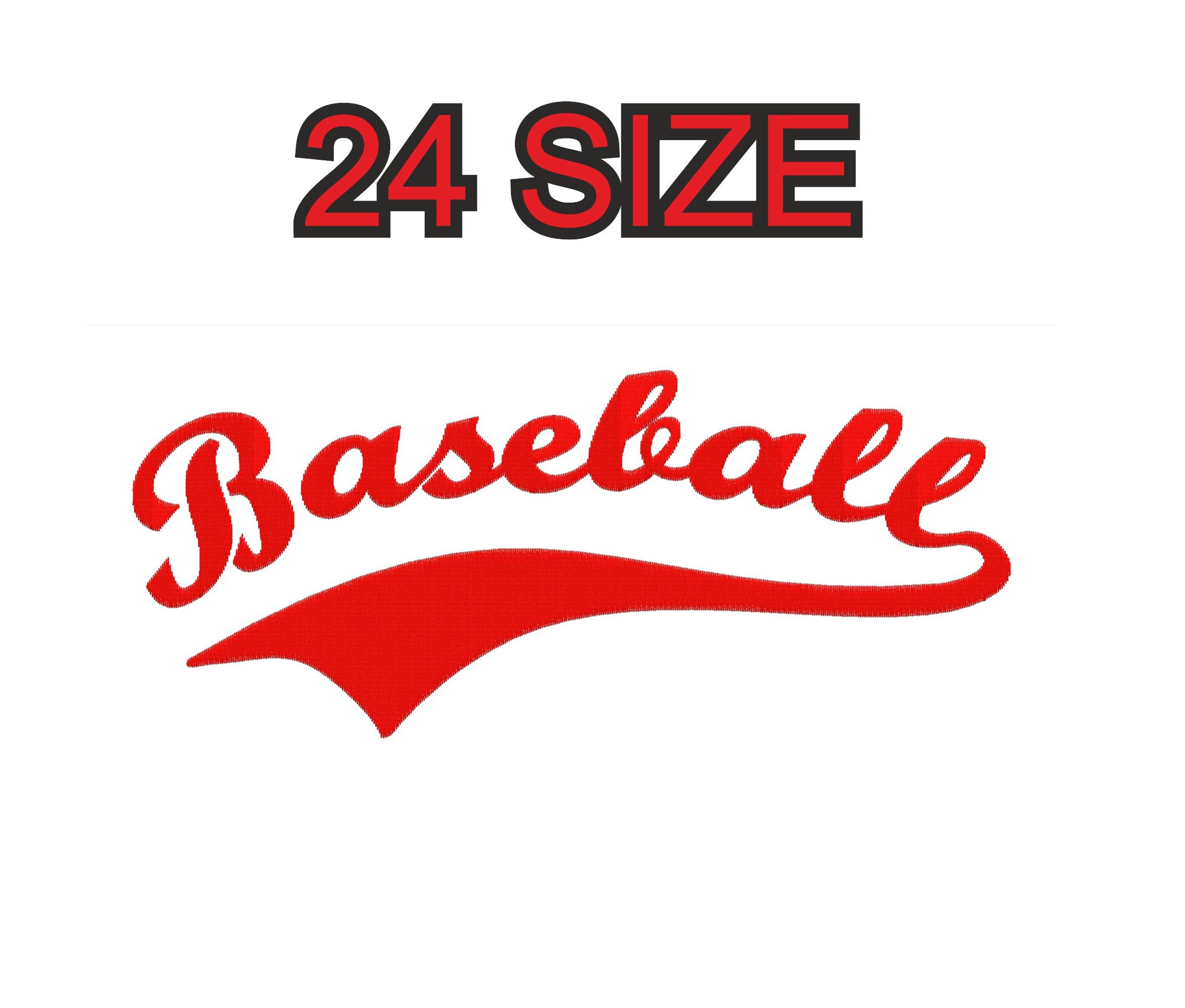 Multiple Size Embroidery Design Baseball Text Logo Patch Instant ...