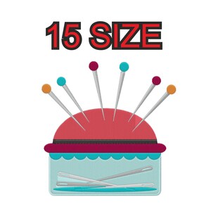 Embroidery design sewing sew needle box Multiple size silhouette instant download files patterns digital machine stitch  mini maxi pes dst…