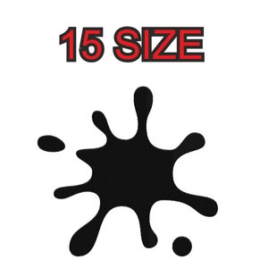 May include: Black ink splatter design, 15 size.