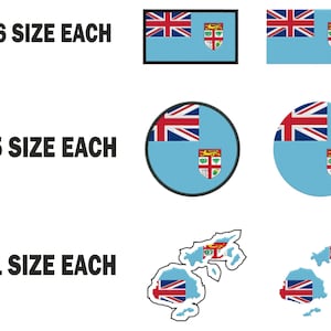 Stickdatei Stickdatei Stickmaschine Flagge Flagge Banner Fidji Inseln Instant Download Dateien Muster Pes dst Landkarte rund Rundel