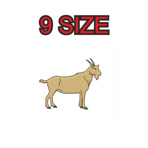 Multiple size embroidery design animal goat instant download files patterns digital machine stitch  mini maxi little pes dst…