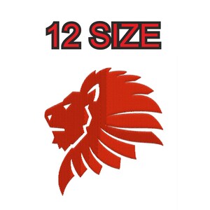 Peut inclure: Modèle de broderie de tête de lion rouge en 12 tailles. Ce téléchargement numérique est parfait pour créer des projets personnalisés.