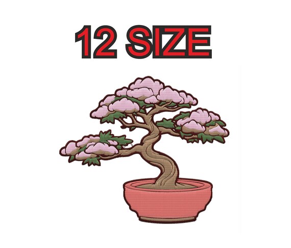Embroidery Design Japan Tree Bonsai Sakura Outline Multiple Size Patch  Instant Download Files Patterns Digital Machine Stitch Pes Dst - Etsy  Ireland
