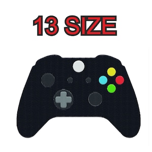 Embroidery design video game controller gamer Multiple size silhouette patch instant download files patterns digital machine stitch pes dst…