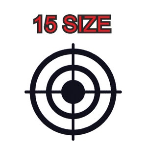 Embroidery design shooting target  Multiple size embroidery silhouette patch instant download files patterns digital machine stitch