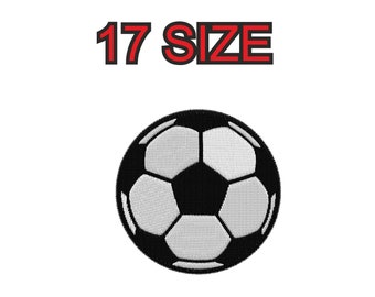 Multiple Size Stickdatei Fußball Ball Fuß Fußball Instant Download Dateien Muster Maschinenstich pes dst mini maxi