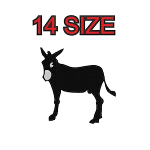Puede incluir: Silueta negra de un burro, tamaño 14.