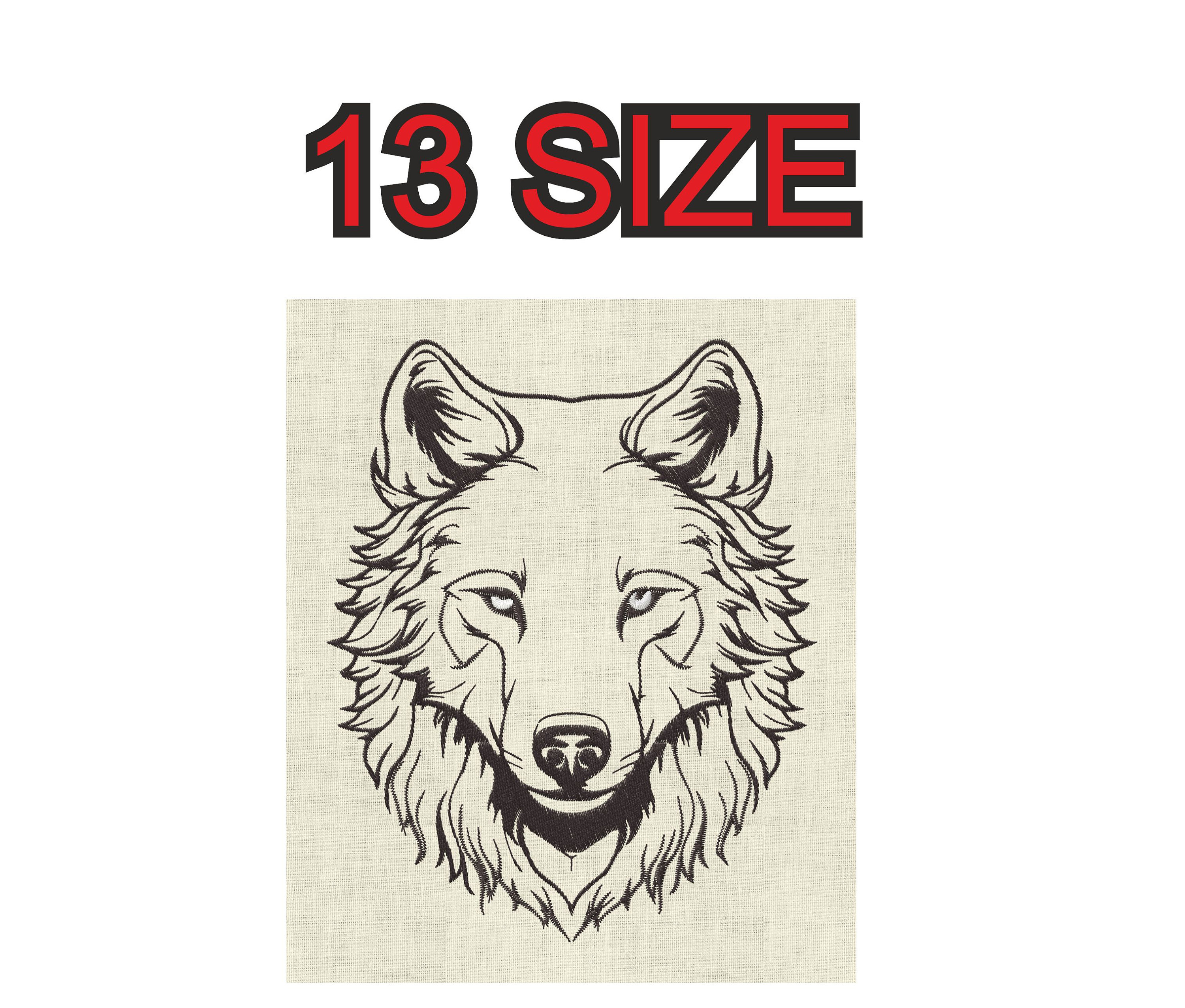 U24 - Toppa da cucire con motivo a lupo n. 4, 9 x 6 cm